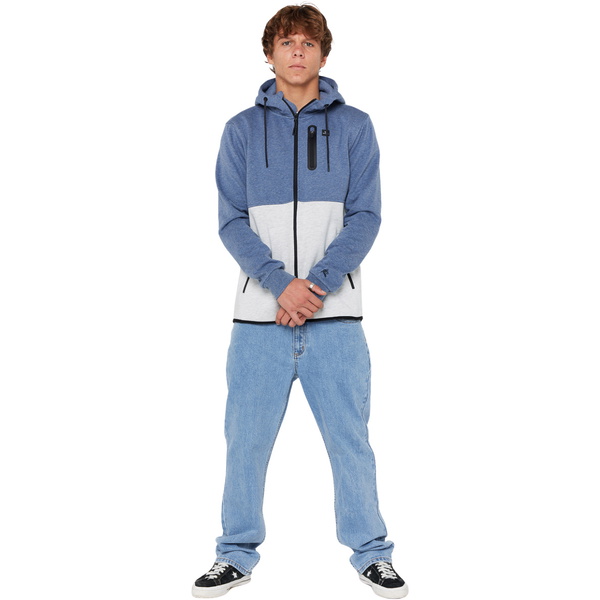 2025 Rip Curl Mens Anti Series Departed Zip Fleece CFEDB9 - Navy / Grey